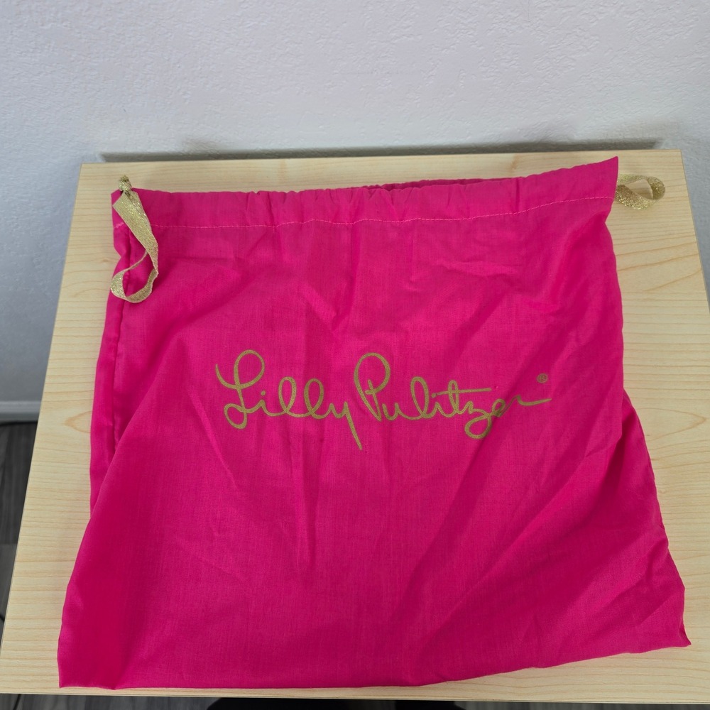 Lilly Pulitzer Banyan Clutch Gold Metallic Leather Bamboo Tassel Bag 14788 NEW - Picture 8 of 8